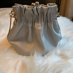 Silver formal crossbody bag